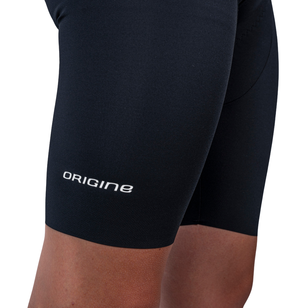 Men's Road Bibtights Black logo white