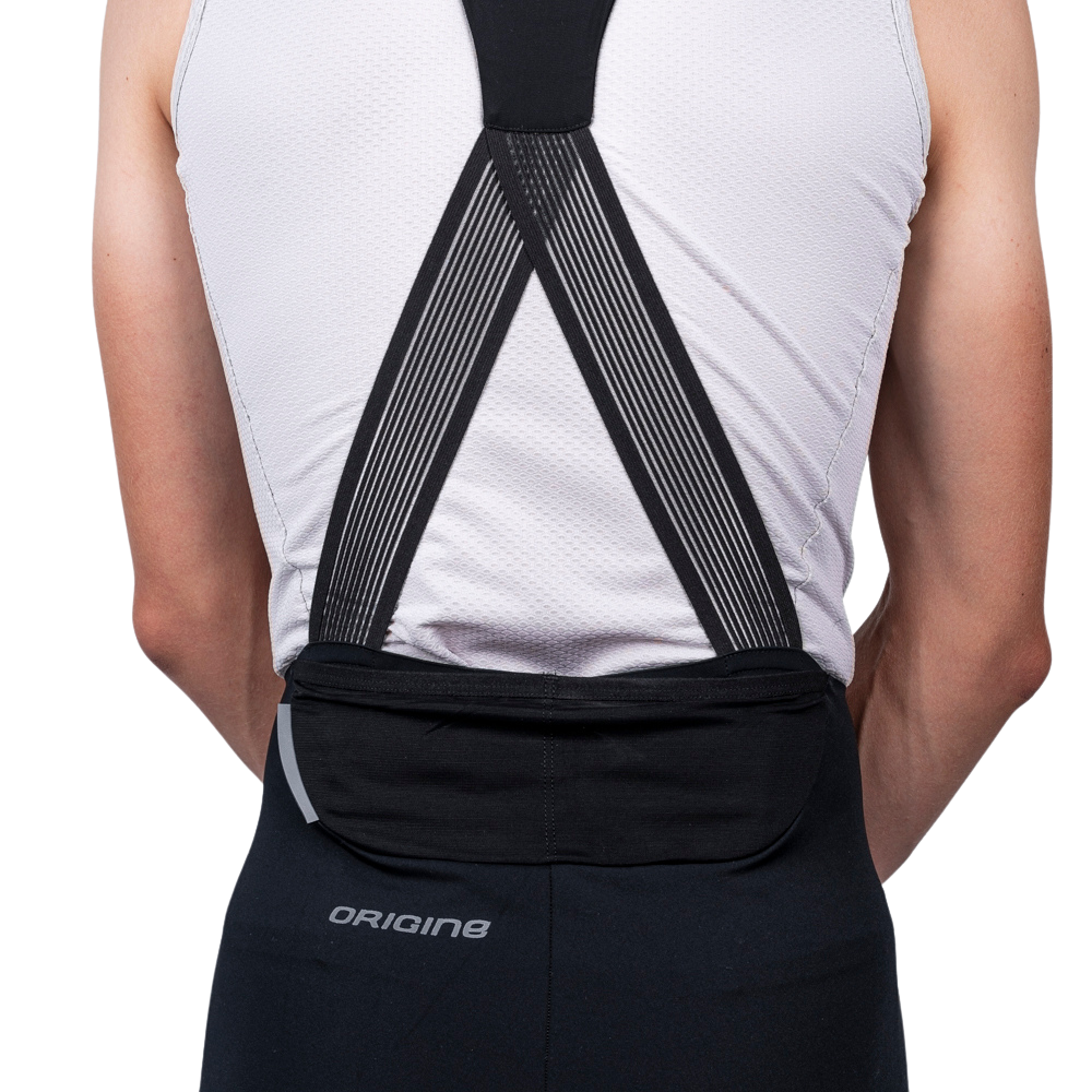 Men's Road Bibtights Black grey logo