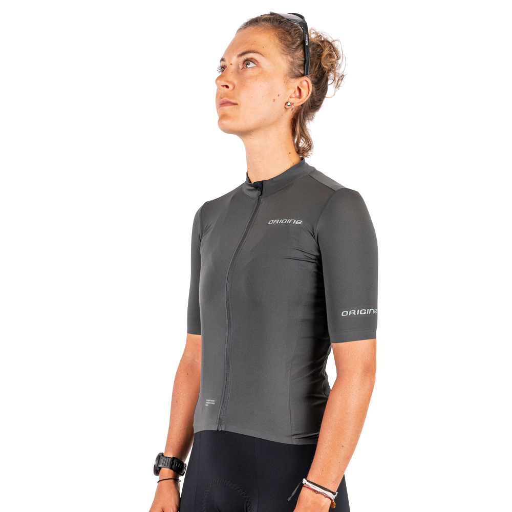 Maillot Route Femme Gris Graphite