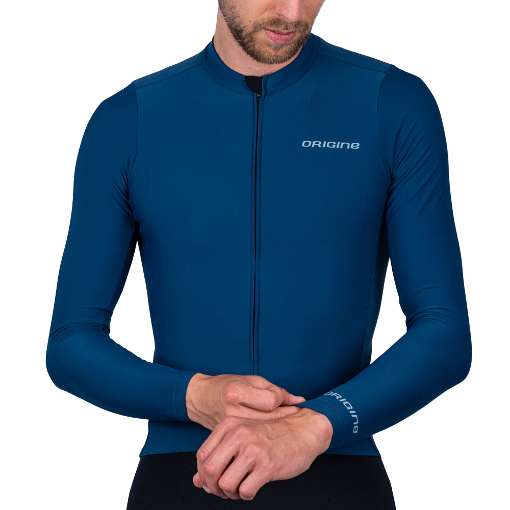 Maillot Route manches longues Unisex Bleu Minuit