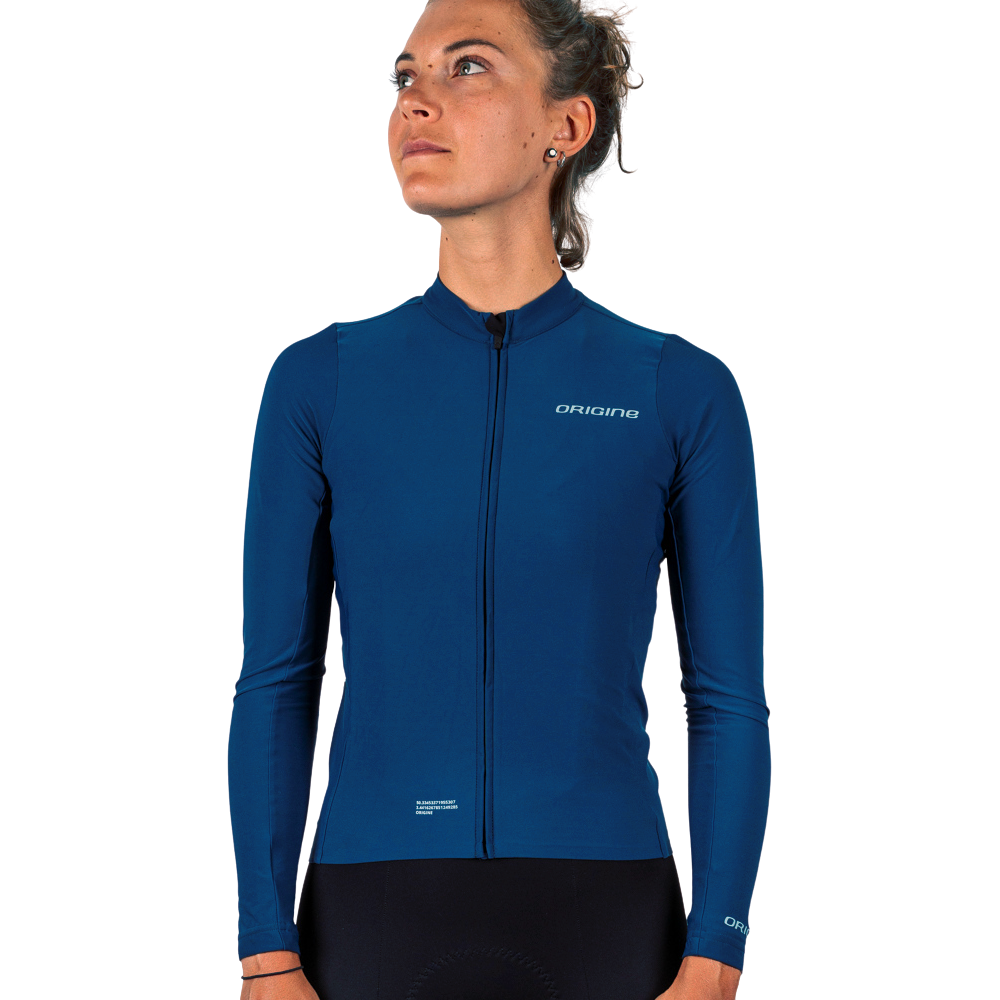 Maillot Route manches longues Unisex Bleu Minuit